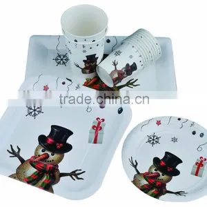 Christmas Design Food Grade Shaped Paper Plates Cups /party Table Ware Sets thumbnail-4
