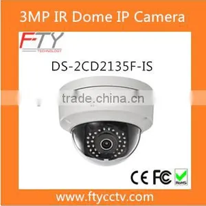 HIKVISION DS-2CD2135F-IS H.265 Outdoor IR Night Vision Dome IP Network Camera With SD Card thumbnail-1