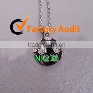 NK230 Rhinestone Soccer Charm Pendant Necklace/ Jewelry Findings thumbnail-1