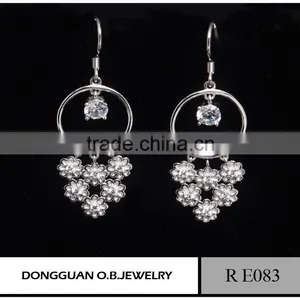Beautiful Sterling Silver Earring for Lady, Wholesale Bridal Jewelry Flower Earring Design thumbnail-5
