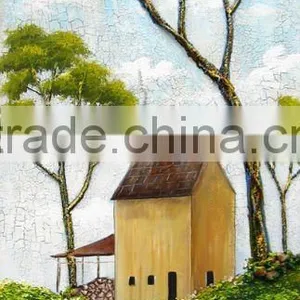 Hot Selling Handmade Beautiful Scenery Oil Painting on Canvas thumbnail-1