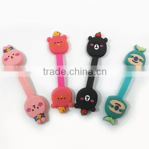 Cute Cartoon Decorative Soft Pvc Earphone/headphones Cable Tie Organizer thumbnail-4