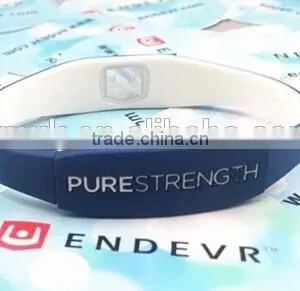 Charm Pure Strength Silicone Rubber Power Bracelet thumbnail-2