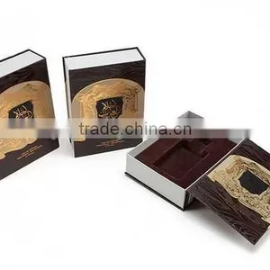 Luxury Royal-level Black PU Leather Perfume Boxes With EVA Inner Padding thumbnail-1