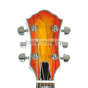 Wholesale Cheap Price Half Hand Made Plywood Jazz Guitar thumbnail-5
