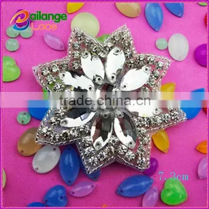 Guipure Accessories Wholesale Rhinestone Applique for Wedding Dress for Lady thumbnail-1