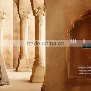 On Net Lehenga Saree Multi Color Georgette thumbnail-1