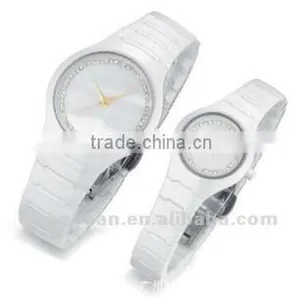 Fashion Wristwatch for Couple, White Ceramic Wristwatch thumbnail-1