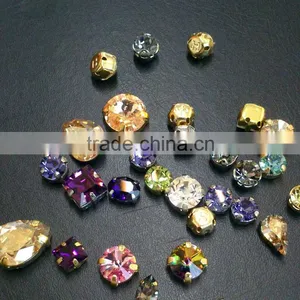 CRYSTAL UNITE Fancy Stone in Metal Setting Sew on Garments thumbnail-2