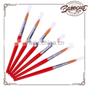 Hot Sale Paintbrush Mini Sable Hair Travel Artist Paint Brush Set Red Handle Drawing Brush Round Artist For Acrylic Oil Painting thumbnail-1
