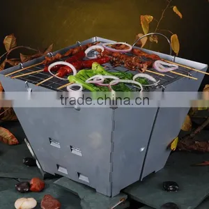 Outdoor Camping Folding Portable Charcoal BBQ Grill thumbnail-2