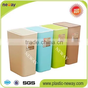 Waterproof and Durable Fancy Design Plastic Trash Can thumbnail-1