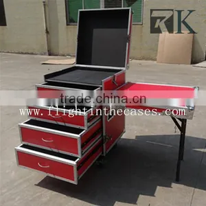 High Standard Aluminum Cosmetic Makeup Case With Drawers thumbnail-3