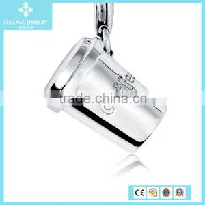 Silver Jewellery Design Coffee Cup Charm in Sterling Silver thumbnail-2