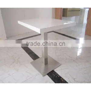 High Gloss White Acrylic Artificial Stone Table Tops/restaurant Dining Table thumbnail-4