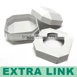 Diamond Shape Custom Logo Fancy Paper Gift Jewelry Box With Insert thumbnail-6