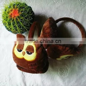 Owl Pattern Cony Lining Kids Earmuffs thumbnail-6