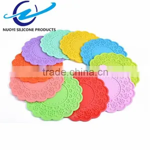 Colorful Flowers One Piece Heat Shape Silicone Table Placemat thumbnail-6