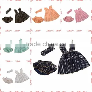 2016 Boutique Fashion New Style Children Outfits,Baby Girls Sparkle Swing Outfits With Headbands And Ruffle Bloomer thumbnail-1