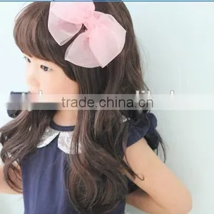 Wholesale Cheap Kids Synthetic Hair Wigs Sweety Little Girl Wavy Wigs With 2 Colors thumbnail-3