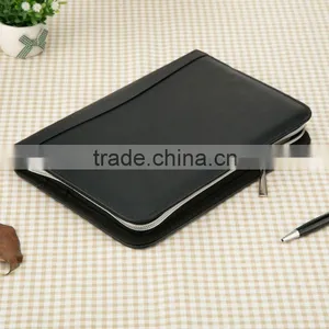 Soft Luxury PU Leather Business Meeting Organizer Notebook With Pen/card thumbnail-1