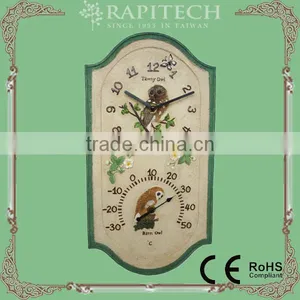 Polyresin Garden Handmade Clock Thermometer thumbnail-1