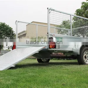 2016 Top 1 Hot Sale !!!!7x4ft Hot Dipped Galvanized Aluminium Ramp Caged Box Trailer thumbnail-2