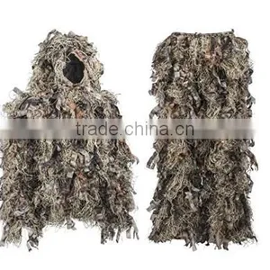 Woodland Camouflage Ghillie Hunting Suit Light Weight Green Brown thumbnail-1