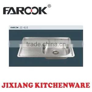 Exports to South America 80*50CM Stainless Steel Kitchen Sink With Drainboard thumbnail-1