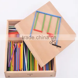 Professional Teaching AIDS Froebel Gabe8 Color Sticks Educational Toy Preschool Learning Shape Combination and Counting Bars thumbnail-2