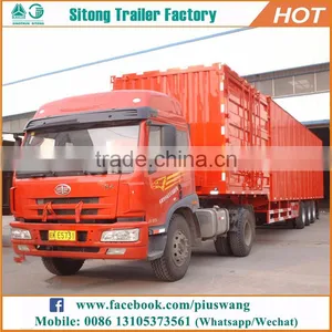 13 Meters Top-closed Type Box Van Truck Trailers Dry Cargo Transportation Box Trailer thumbnail-2