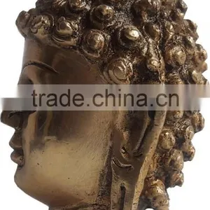 Brass Buddha Head Statue thumbnail-3