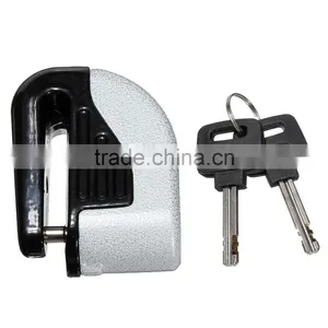 Silver 6mm Security Motorcycle Motorbike Sturdy Wheel Disc Brake Lock Safety Alarm / Key thumbnail-1