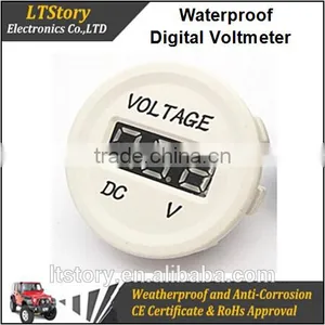 Whole White Car Round Car Digital Only Voltmeter thumbnail-1