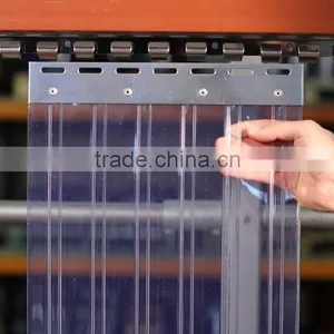 Ribbed Pvc Strip Clear Door Curtain thumbnail-1