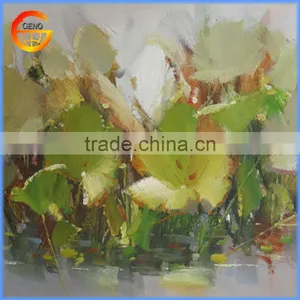 Handmade Lotus Home Decoration Oil Painting thumbnail-1
