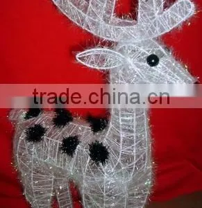 15012301 Heart and Reindeer Shape Felt Christmas Decoration With Buttons Decors and Ribbons thumbnail-5
