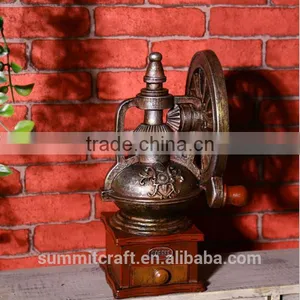 Coffee Shop Decoration Resin Vintage Artificial Coffee Machine Figurine thumbnail-4