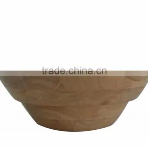 High Quality Best Selling Eco Friendly Natural Rubberwood Bowl From Viet Nam thumbnail-1
