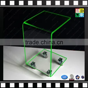 Clear Acrylic Serving Cart Glass Moving Trolley From Shenzhen Yidong thumbnail-4
