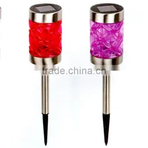 12pk Stainless Steel Solar Deco Garden Lawn LED Path Light thumbnail-1
