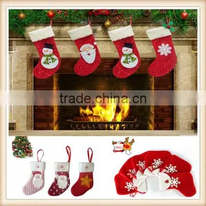 Christmas Gift Santa Claus Snowman Snowflake Toy Stockings Socks XMAS Tree Decor thumbnail-1