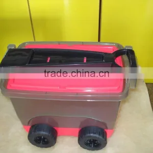 Plastic Storage Boxes With Wheels and Lid for Kid's Toys thumbnail-3