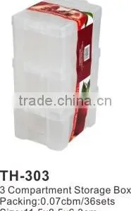 Rectangle 3 Compartment Storage Box thumbnail-1