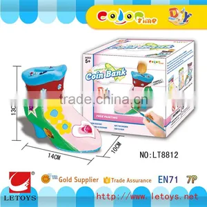 Factory Coloring Children Ceramic Lovely Boot Coin Banks thumbnail-1