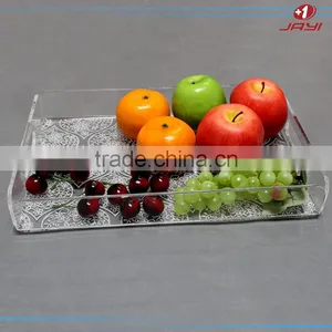 Customized Wholesale Acrylic Fruit Tray Decorations Clear Plastic Cake Tray With Special Figure thumbnail-1