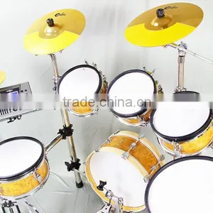 6 pc Wooden Chamber Pvc Cover Electronic Drum Kits thumbnail-4