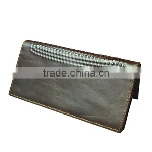 Hot Classic Long Wallet Design Genuine Leather Wallet for Men With Money Clip thumbnail-5