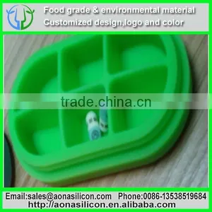 Colorful Oval Silicone Pill Box thumbnail-1