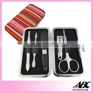 Fancy Red Color Case All Stainless Steel Nail Manicure Set thumbnail-2